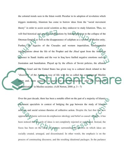 The Changing Face of Islamism though its Colonial History