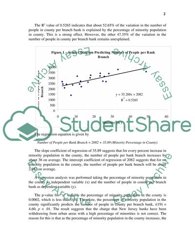 Statistical Analysis of Bank in New Jersey