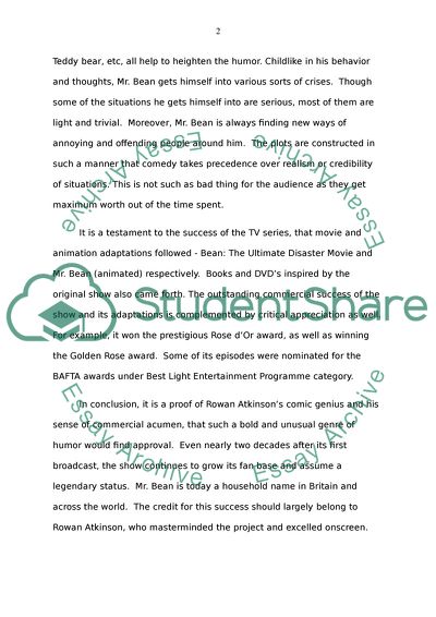High School Graduation Essay A Profile Of Mr Beans Carrier In Comedy How To Write An Application Essay For High School also Healthy Lifestyle Essay A Profile Of Mr Beans Carrier In Comedy Essay Example Topics And Apa Format Essay Example Paper
