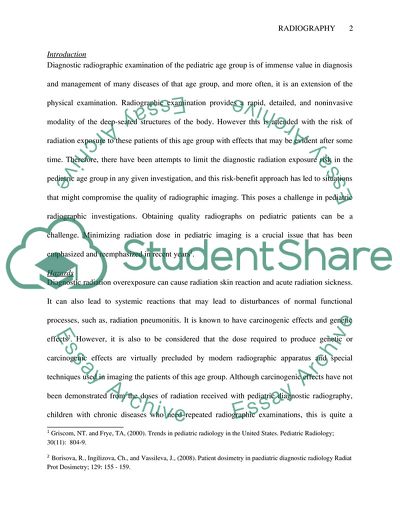 Medical Radiographic Technique for Dealing with the Pediatric Patients