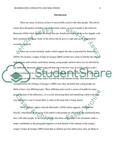 Roommates Conflicts and Solutions