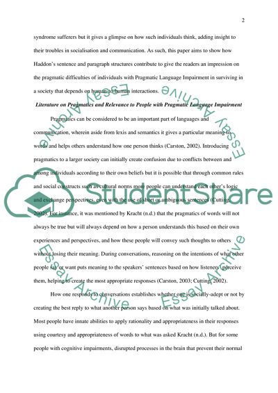 Pragmatic Language Impairment