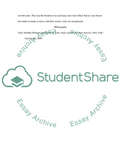 The Civil War and American Society