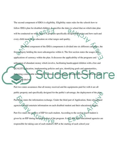 Legal Rights of Students with Disabilities, Individuals with Disabilities Education Act