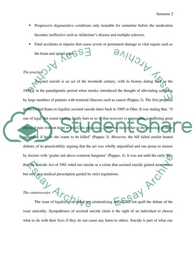 The Controversy Surrounding Assisted Suicide in the United States