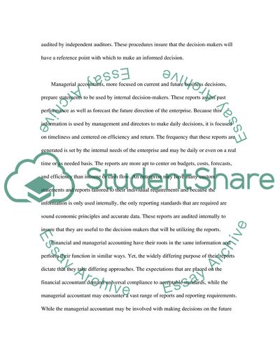 Differences Between Managerial and Financial Accounting