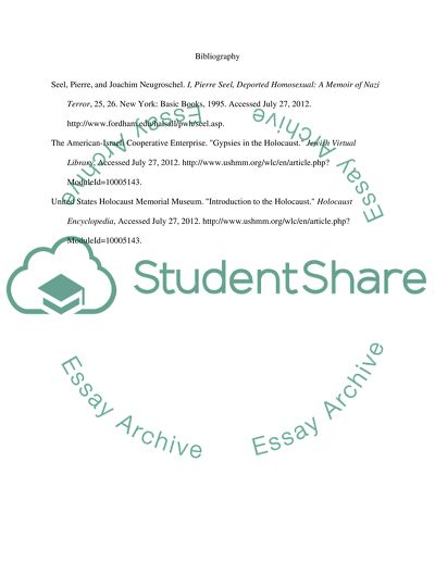 Gypsies in the Holocaust and The Death of His Love by Pierre Seel