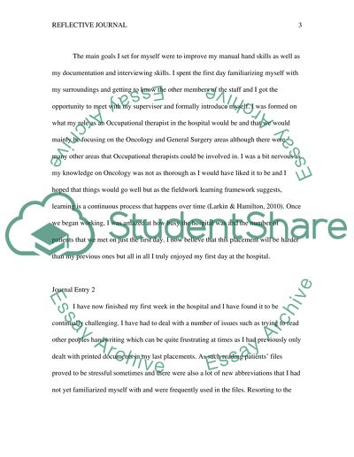 First Day in the Hospital Placement Program