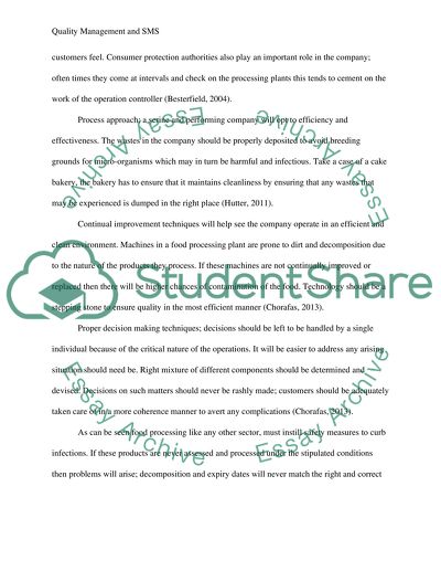 Quality Management and SMS