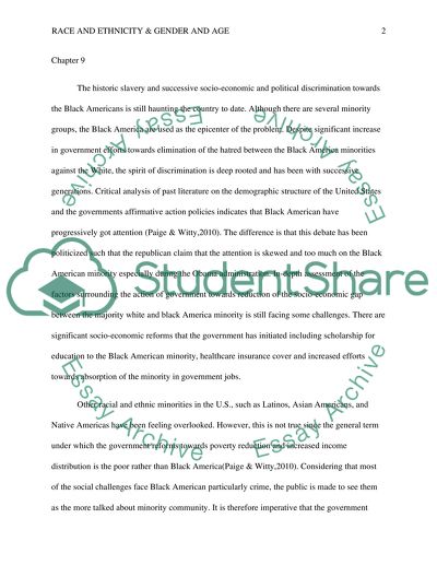 Race and ethnicity & gender and Age