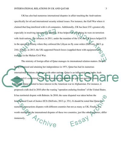 International Relationsin UK and Qatar