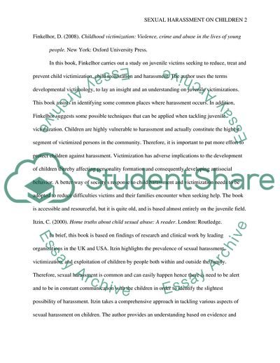 Sexual Harassment of Children