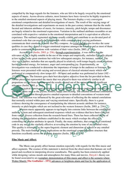 Music and Emotion Film Music and Affect