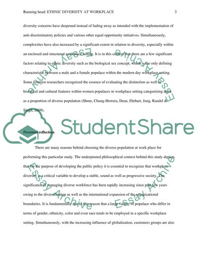 Ethnic Diversity at Workplace