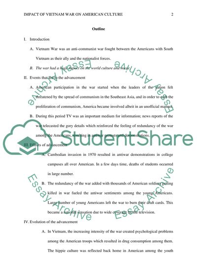 Consider the impact of the Vietnam War on American culture