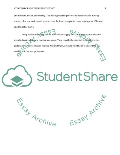 Contemporary Nursing Theories: Roy Adaptation Theory