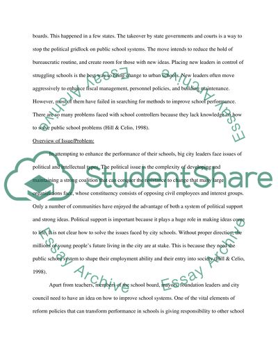 Fixing Urban Schools