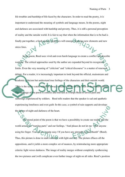 Naming of Parts by Henry Reed