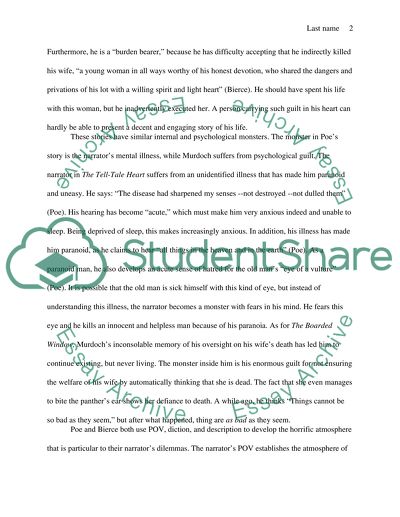 Viewpoints, Monsters, and Language in Two Horror Stories