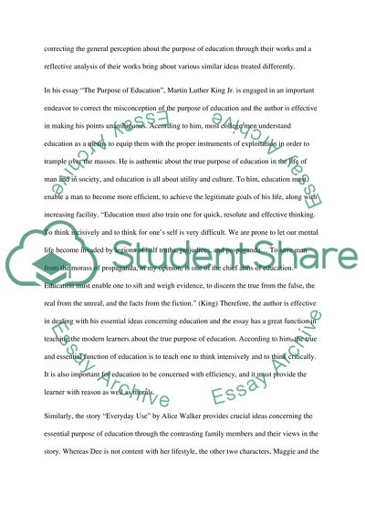 The Purpose of Education