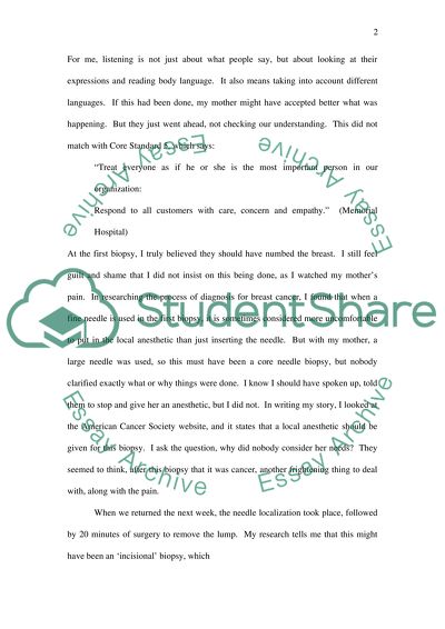 A Traumatic Experience of a Breast Cancer