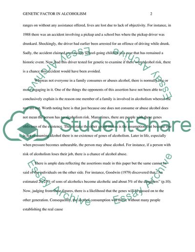 Evidence for a Genetic Factor in Alcoholism