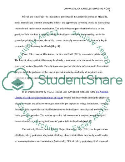 Interventions for Preventing Falls in Elderly People