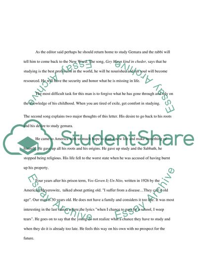 Jews during emigration to three jewish songs