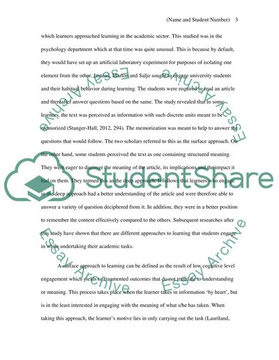Analysis of Strategic, Deep and Superficial Teaching Methods