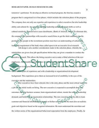 The Talent Management Program Used for the Success of Bank of America