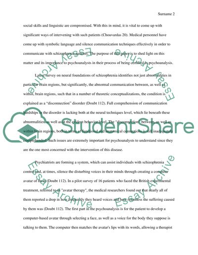 Paranoid Schizophrenia use of symbolic language and silent in sessions