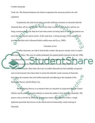 conflict zones essay