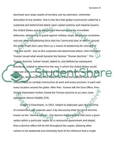 Vietnam- the American roll in that conflict