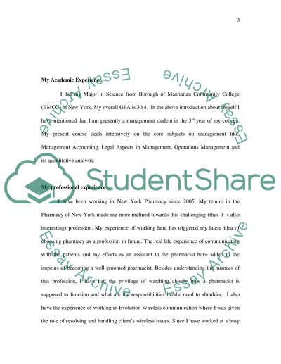 Professional Goal Statement