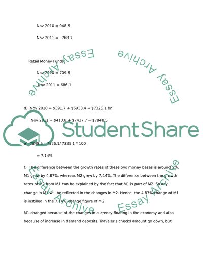 Macroeconomic Calculations - M1 and M2