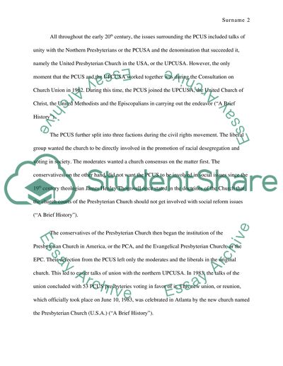 The Presbyterian Church in the United States