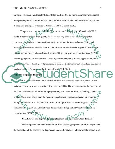 Technology Systems at AT&T