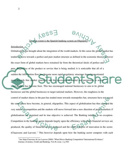 Banking; analysing through economics the Spanish banking system