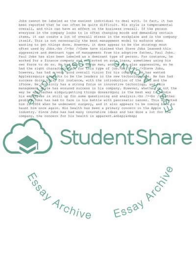 Analysis of the Articles and Textbook about Steve Jobs and Apple