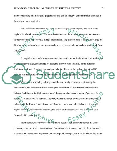 Human Resource Management in the Hotel Industry