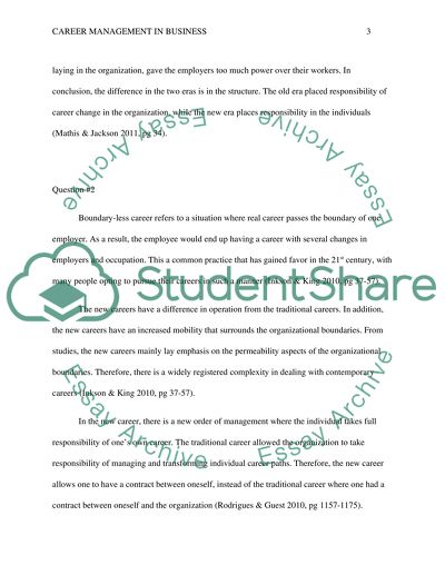 Career management in business