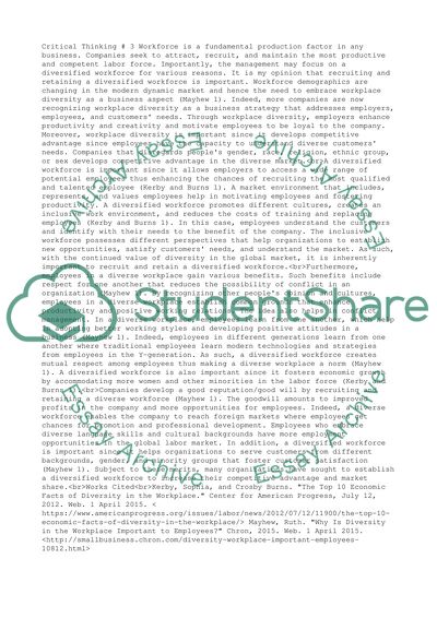 Critical Thinking # 3