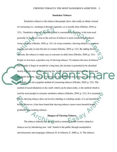 Chewing Tobacco: The Most Dangerous Addiction