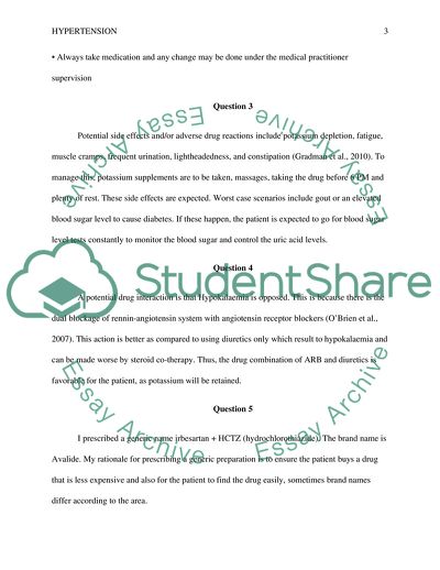 Hypertension Treatment: ARB and Diuretics