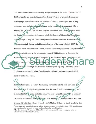 South Korean Financial Crisis