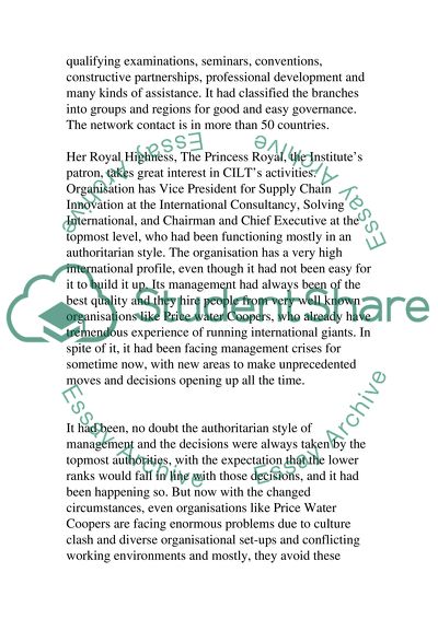 The chartered institute of logistics and transport