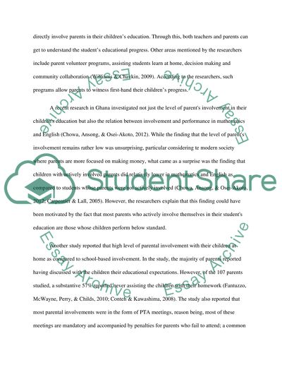 How parents participate in their childrens education