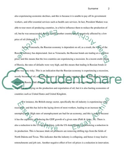 Falling oil prices are bad for the economy