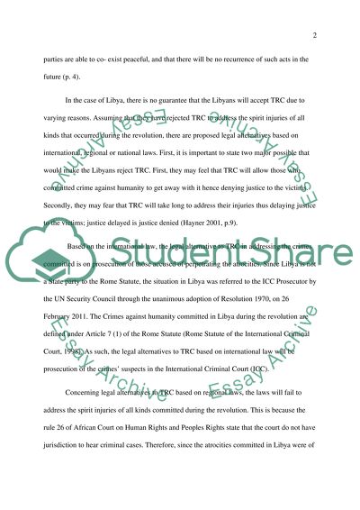 Addressing human rights abuses in post Gaddafi Libya