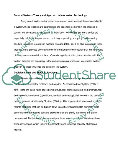 Decision Making, Decision Levels and Types of Problems